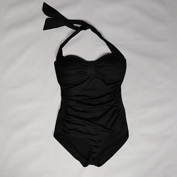 Tommy Bahama Ruched Halter One-Piece size 4 - Picture 3 of 8